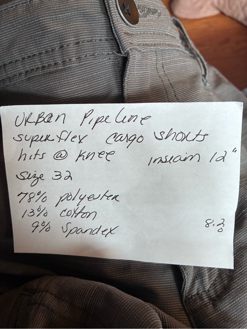 urban pipeline charcoal gray cargo shorts - Picture 5 of 5